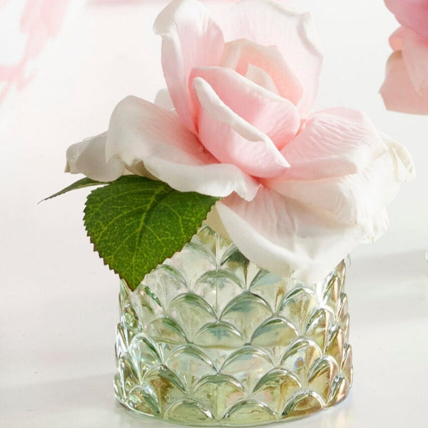 Pink Rose in Glass Vase