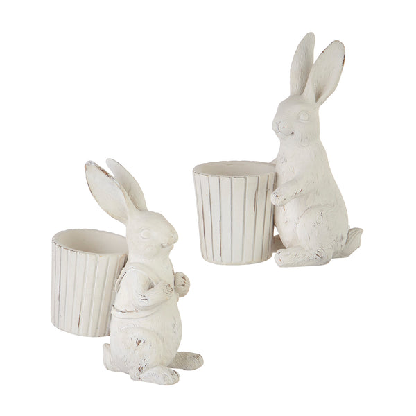 Distressed Rabbit with Basket two styles available)