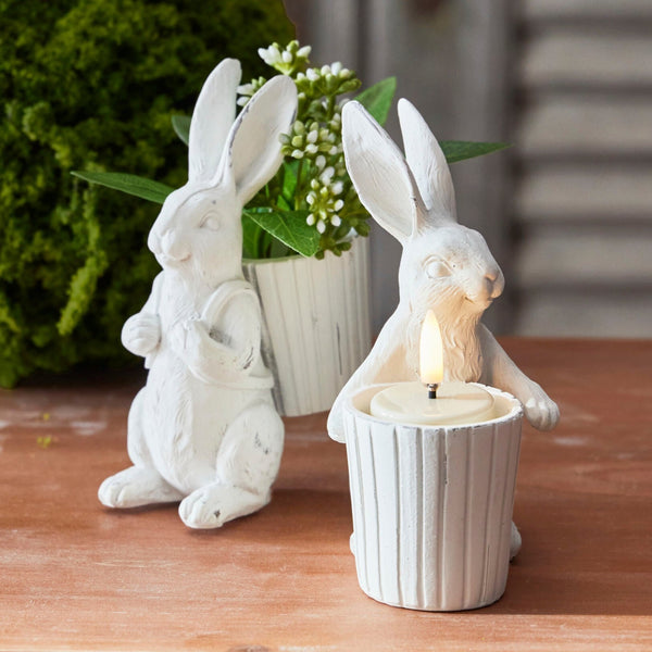 Distressed Rabbit with Basket two styles available)