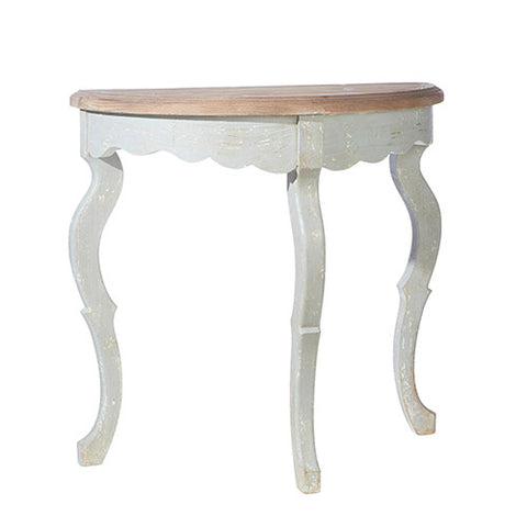 Distressed Demilune Table