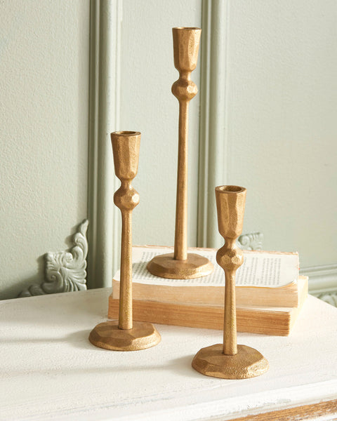 Hammered Gold Candle Sticks
