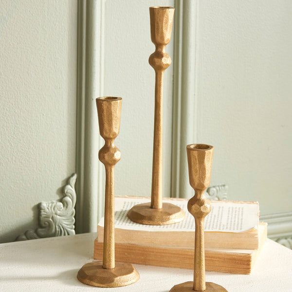 Hammered Gold Candle Sticks