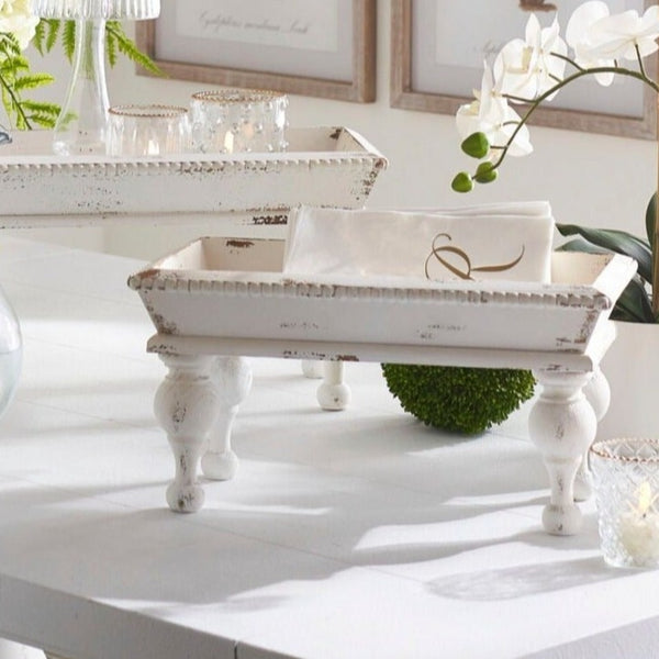 White Footed Tray (two sizes available)