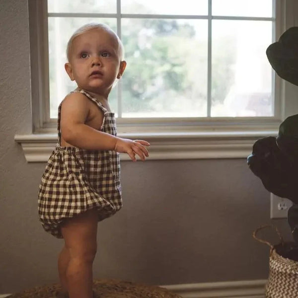 Baby Bloomer Brown Checked