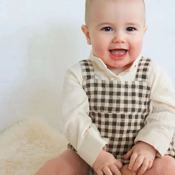 Baby Bloomer Brown Checked