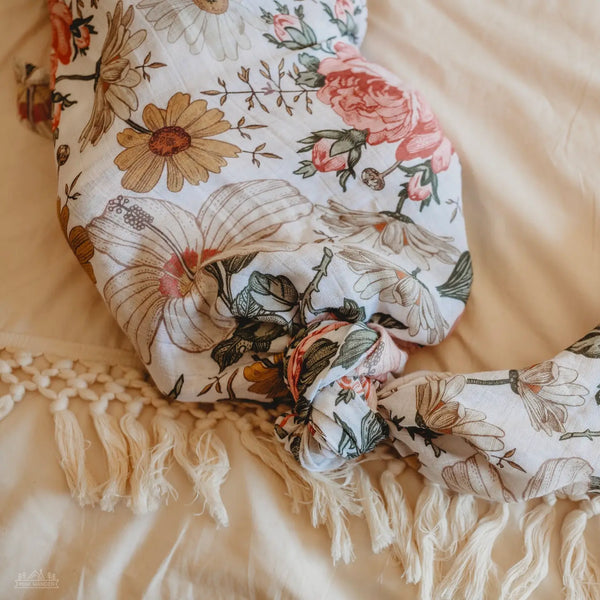 Garden Floral Muslin Swaddle