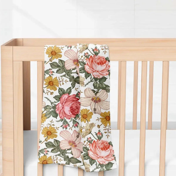 Garden Floral Muslin Swaddle