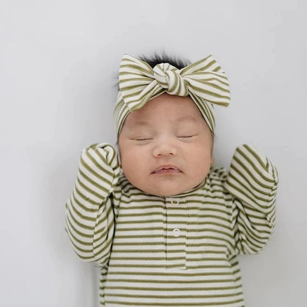 Olive Stripe Head Wrap