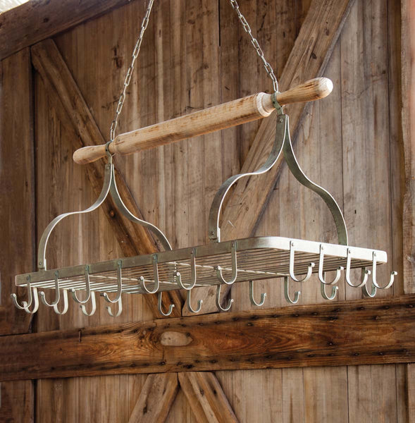 Hanging Rolling Pin Pot Rack
