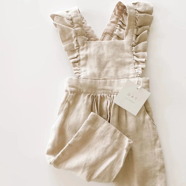 Linen Flutter Sleeve Jumpsuit