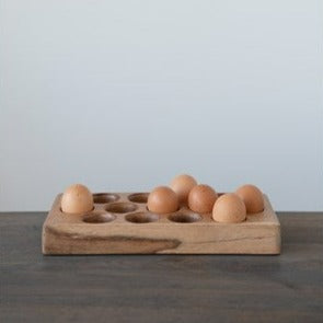 Acacia Wood Egg Tray