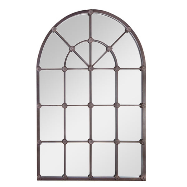 Arched Windowpane Mirror