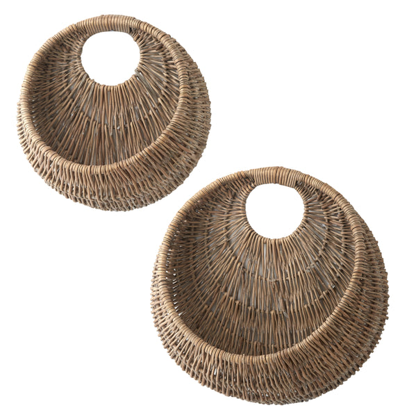Woven Handled Wall Baskets (available in 2 sizes)