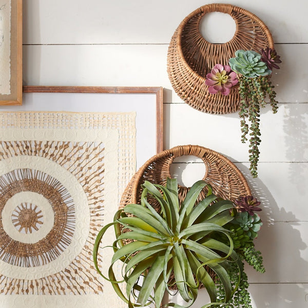 Woven Handled Wall Baskets (available in 2 sizes)