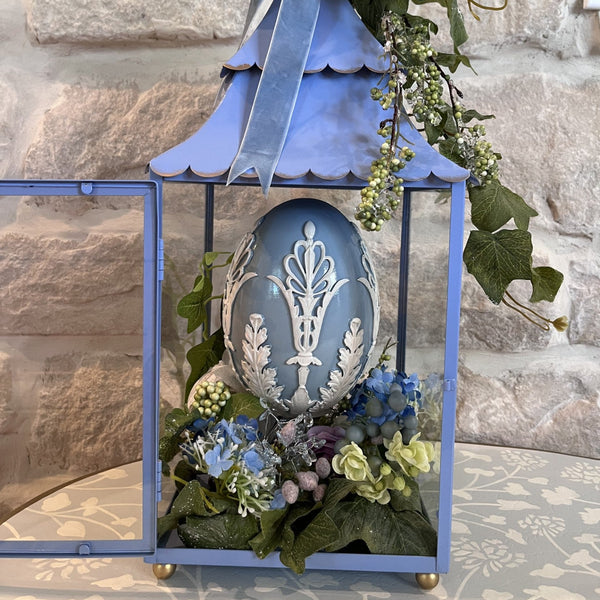 Blue Fretwork Egg