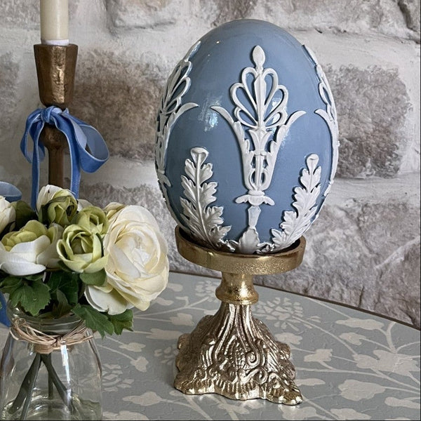 Blue Fretwork Egg
