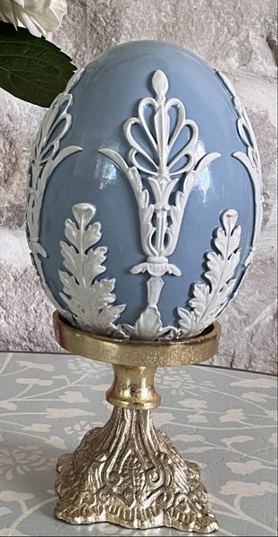 Blue Fretwork Egg
