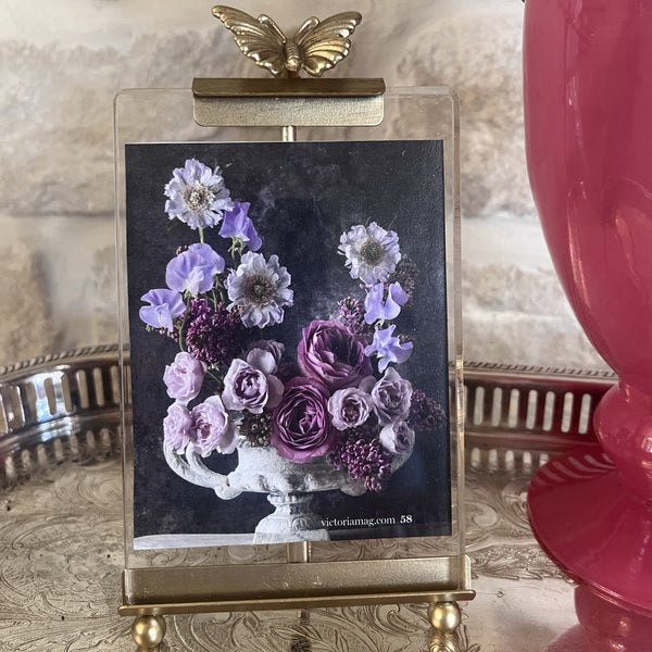 Gold Butterfly Picture Easel