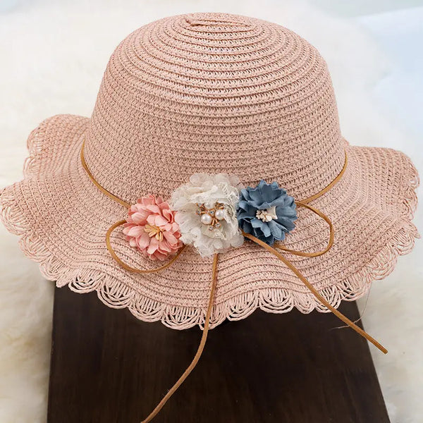 Blush Straw Hat & Bag Set