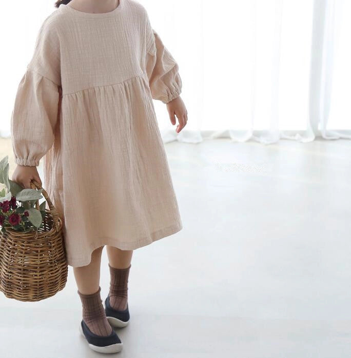 Organic Cotton Muslin Dress Noah 2-3Y