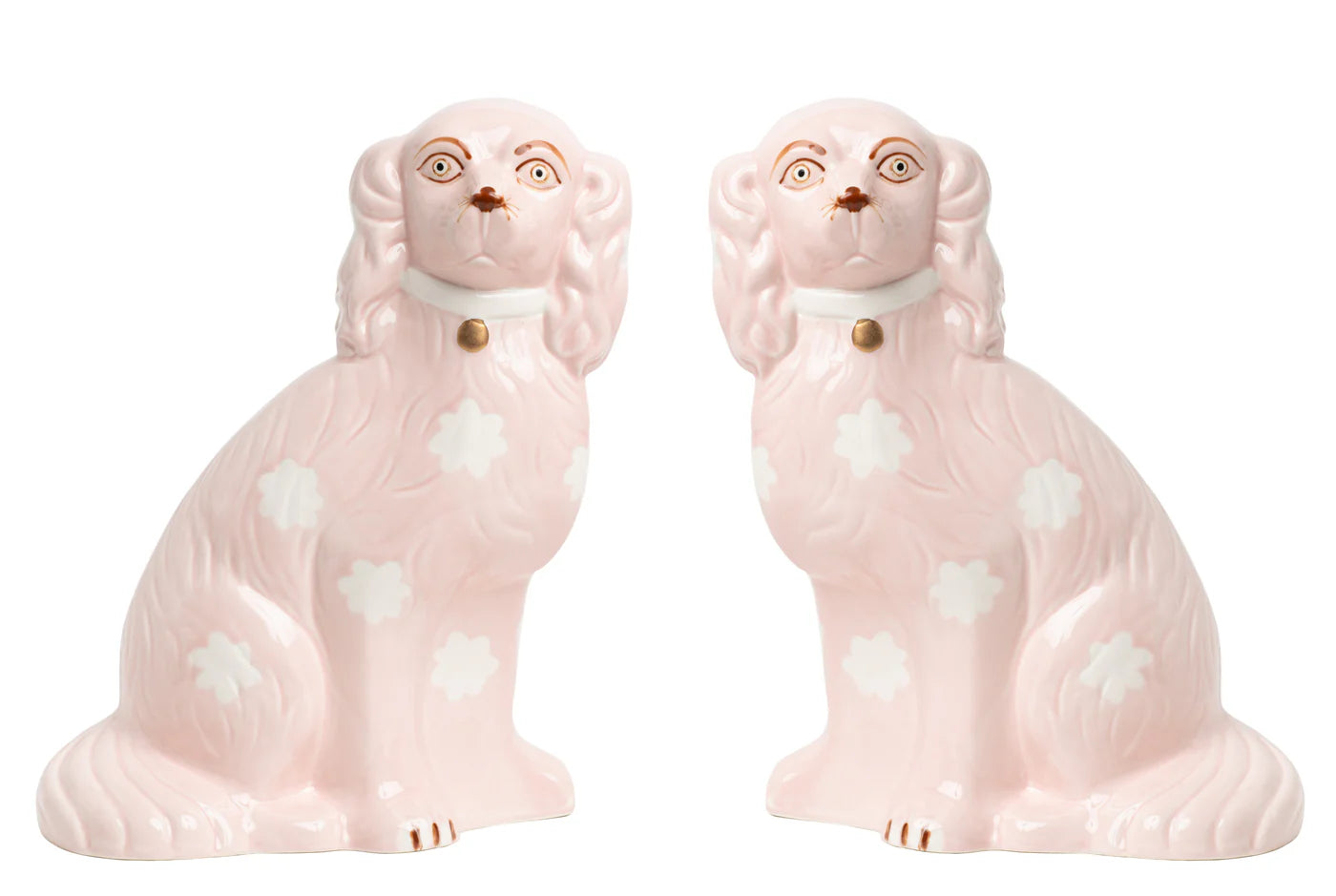 Pink Staffordshire Dogs (Two sizes available)