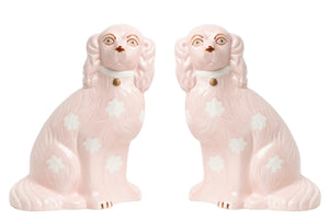 Pink Staffordshire Dogs (Two sizes available)