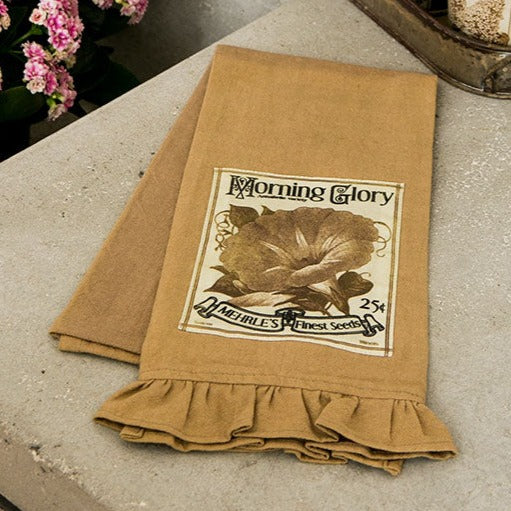 Vintage Garden Moring Glory Tea Towel