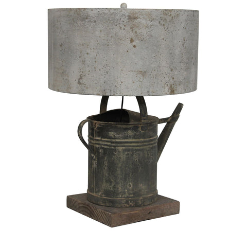 Weathered Watering Can Lamp