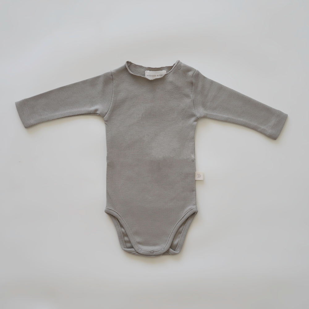 Raw Edge Onesie | Taupe