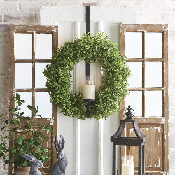 Wreath Hanger w/Candle Holder (3 colors available)